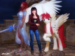 Size: 3900x2944 | Tagged: safe, artist:axel-doi, derpibooru import, oc, oc only, human, 3d, human ponidox, humanized, lauren faust, winged humanization