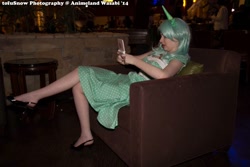 Size: 1024x683 | Tagged: safe, artist:lochlan o'neil, lyra heartstrings, human, 3ds, animeland wasabi, cosplay, irl, irl human, photo, solo, video game