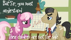 Size: 1280x718 | Tagged: safe, derpibooru import, edit, edited screencap, screencap, cheerilee, filthy rich, family appreciation day, caption, classroom, implied slavery, meme, ponyville schoolhouse, slave, slavery