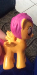 Size: 952x1936 | Tagged: safe, scootaloo, pegasus, busy book, female, filly, official, orange coat, purple mane, solo