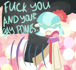 Size: 500x462 | Tagged: safe, artist:alittleofsomething, derpibooru import, coco pommel, earth pony, pony, coco pummel, female, lineless, mare, open mouth, solo, vulgar