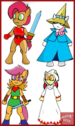 Size: 543x920 | Tagged: safe, artist:rdk, apple bloom, babs seed, scootaloo, sweetie belle, cutie mark crusaders, final fantasy, light warriors