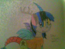 Size: 640x480 | Tagged: safe, artist:brony96, derpibooru import, oc, oc only, oc:star streak, draconequus, hybrid, filly, solo, traditional art