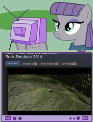 Size: 455x600 | Tagged: safe, derpibooru import, maud pie, exploitable meme, meme, obligatory pony, rock simulator 2014, steam, steam (software), tv meme