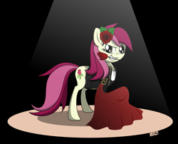 Size: 1101x889 | Tagged: dead source, safe, artist:verzi-9, derpibooru import, roseluck, matador, solo