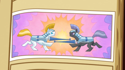 Size: 1365x768 | Tagged: safe, derpibooru import, screencap, pony, the crystal empire, detailed background, jousting