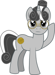 Size: 3000x4069 | Tagged: safe, artist:ruinedomega, derpibooru import, oc, oc only, pony, unicorn, author:larathin, glasses, ponyscape, solo, vector