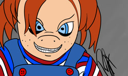 Size: 1000x594 | Tagged: safe, artist:ironwrench93, derpibooru import, pony, child's play, chucky, ponified