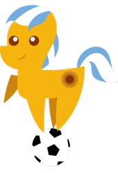 Size: 738x1083 | Tagged: safe, artist:cloudyglow, derpibooru import, argentina, football, pointy ponies