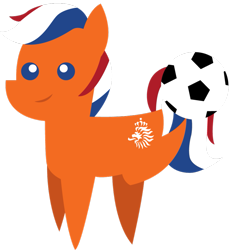 Size: 885x903 | Tagged: safe, artist:cloudyglow, derpibooru import, football, netherlands, pointy ponies