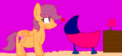 Size: 953x438 | Tagged: safe, artist:vamplrebats, derpibooru import, scootaloo, pegasus, pony, alternate cutie mark, foal, pregnant