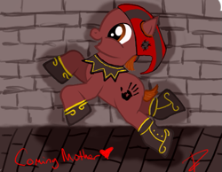 Size: 501x388 | Tagged: safe, artist:snowyprincessoftime, derpibooru import, pony creator, cicero, dark brotherhood, ponified, skyrim, solo, the elder scrolls