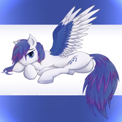 Size: 1024x1024 | Tagged: safe, artist:topsy-n, derpibooru import, oc, oc only, pegasus, pony, looking at you, lying down, male, plot, simple background, solo, underhoof