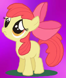 Size: 400x472 | Tagged: safe, artist:eillahwolf, derpibooru import, apple bloom, earth pony, pony, female, filly, gradient background, solo