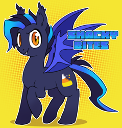 Size: 600x627 | Tagged: safe, artist:snacky-bites, derpibooru import, oc, oc only, oc:snacky bites, bat pony, pony, solo