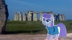 Size: 1024x575 | Tagged: safe, artist:formuladash, derpibooru import, maud pie, ponies around the world, solo, stonehenge