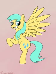 Size: 750x1000 | Tagged: safe, artist:tehflah, derpibooru import, sunshower raindrops, pegasus, pony, female, mare, solo, wings