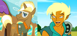 Size: 746x353 | Tagged: safe, trenderhoof, simple ways, comparison, drawn together, look-alike, mind blown, that looks familiar, xandir p. wifflebottom