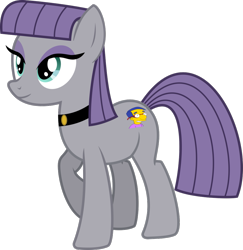 Size: 995x1024 | Tagged: safe, edit, maud pie, maud pie (episode), choker, cutie mark, milhouse van houten, solo, the simpsons, wrong cutie mark