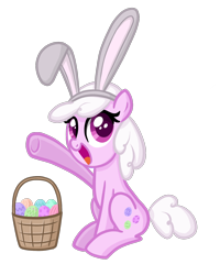 Size: 1440x1800 | Tagged: safe, artist:thecheeseburger, derpibooru import, bunny ears, easter, solo