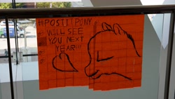 Size: 6000x3376 | Tagged: safe, artist:postitpony, derpibooru import, bronycon, irl, photo, sticky note