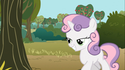 Size: 1366x768 | Tagged: safe, screencap, sweetie belle, the show stoppers, out of context, solo