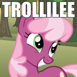 Size: 720x720 | Tagged: safe, edit, edited screencap, screencap, cheerilee, hearts and hooves day (episode), caption, cropped, grin, hearts and hooves day, image macro, reaction image, smiling, solo