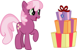 Size: 1024x660 | Tagged: safe, artist:ulyssesgrant, derpibooru import, cheerilee, earth pony, pony, cutie mark crusaders, female, happy, mare, present, raised hoof, simple background, solo, transparent background