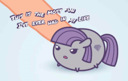 Size: 600x385 | Tagged: safe, artist:4as, maud pie, earth pony, human, pony, animated, blob, chibi, chubbie, cute, dialogue, female, flash, game, mare, maudabetes, offscreen character, offscreen human, open mouth, poking, touch, wrong cutie mark
