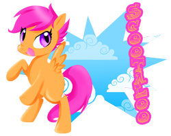 Size: 1008x797 | Tagged: safe, artist:geekoflove, derpibooru import, scootaloo, pegasus, pony, female, filly, simple background, solo, transparent background