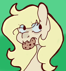 Size: 484x523 | Tagged: safe, artist:weeklonglaziness, derpibooru import, pony, blonde, eating, female, mare, solo