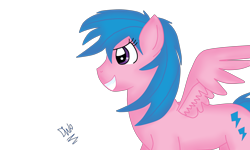 Size: 5000x3000 | Tagged: safe, artist:doctorwhoovesart, derpibooru import, firefly, pegasus, pony, g1, female, mare, smiling, solo