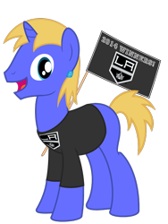 Size: 600x796 | Tagged: safe, artist:avastindy, derpibooru import, oc, oc only, clothes, flag, hockey, los angeles, los angeles kings, nhl, shirt, solo, sports, stanley cup finals, winner