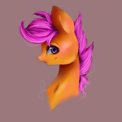 Size: 2000x2000 | Tagged: safe, artist:saoiirse, scootaloo, bust, portrait, quick draw, solo