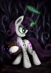 Size: 3496x4960 | Tagged: safe, artist:rameslack, derpibooru import, sweetie belle, fanfic:the sweetie chronicles: fragments, book, fanfic, fanfic art, magic, solo, wanderer d