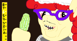 Size: 1178x634 | Tagged: safe, artist:scarequotes_dilbert, derpibooru import, twist, digital underground, humpty hump, ms paint, pickle, ruler, solo