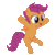 Size: 400x400 | Tagged: safe, artist:bigccv, derpibooru import, scootaloo, animated, flapping, happy, scootaloo can fly, solo
