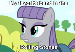 Size: 890x624 | Tagged: safe, maud pie, maud pie (episode), meme, pun, rock pun, solo, the rolling stones