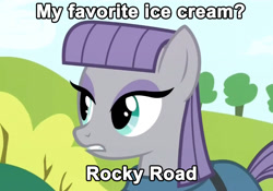 Size: 890x624 | Tagged: safe, maud pie, maud pie (episode), meme, pun, rock pun, solo