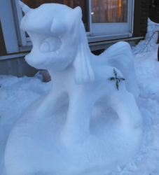 Size: 900x990 | Tagged: safe, irl, japan, photo, snow, snowpony