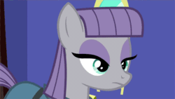 Size: 600x338 | Tagged: safe, derpibooru import, screencap, maud pie, maud pie (episode), animated, cute, lidded eyes, loop, smiling, solo, when she smiles