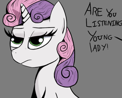 Size: 959x767 | Tagged: safe, artist:flutteriot, derpibooru import, sweetie belle, solo, zero fucks given