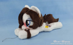 Size: 3215x1974 | Tagged: safe, artist:zizzaz, derpibooru import, oc, oc only, oc:bee chalke, blushing, earring, irl, photo, plushie, solo, watch