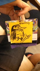 Size: 576x1024 | Tagged: safe, artist:postitpony, derpibooru import, bronycon, nowacking, sticky note, traditional art