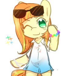 Size: 480x600 | Tagged: safe, artist:c-minded, derpibooru import, oc, oc only, pony, bipedal, clothes, pixiv, shirt, solo, sunglasses