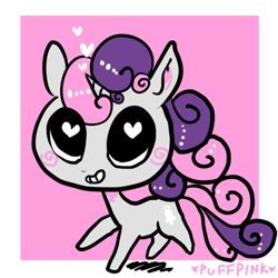 Size: 500x500 | Tagged: safe, artist:puffpink, derpibooru import, sweetie belle, pony, unicorn, female, filly, solo