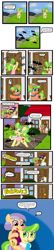 Size: 640x2974 | Tagged: safe, artist:ficficponyfic, chickadee, ms. peachbottom, oc, bat, bee, child abuse, cyoa, cyoa:peachbottom's quest, filly, jezzie belle, ponies riding ponies