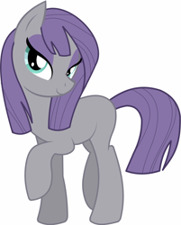 Size: 697x868 | Tagged: safe, maud pie, earth pony, pony, maud pie (episode), blank flank, female, looking at you, mare, simple background, smiling, solo, wet mane, when she smiles, white background