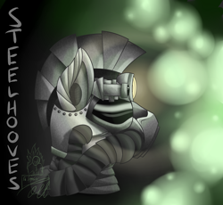 Size: 1280x1178 | Tagged: safe, artist:theimmolatedpoet, derpibooru import, oc, oc only, oc:steelhooves, earth pony, pony, fallout equestria, armor, fanfic, fanfic art, male, power armor, solo, stallion