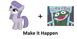 Size: 930x475 | Tagged: safe, maud pie, /mlp/, clyde frog, clyde jr, exploitable meme, make it happen, meme, plushie, south park